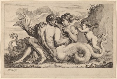 Siréna a Triton od Theodor van Kessel after Sir Peter Paul Rubens