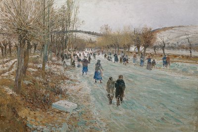 Bruslaři na Dyji poblíž Lundenburgu od Theodor von Hormann