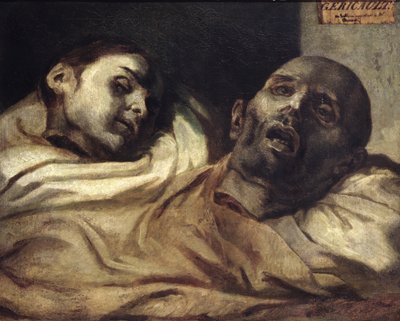 Hlavy obětí mučení (olej na plátně) od Theodore (after) Gericault