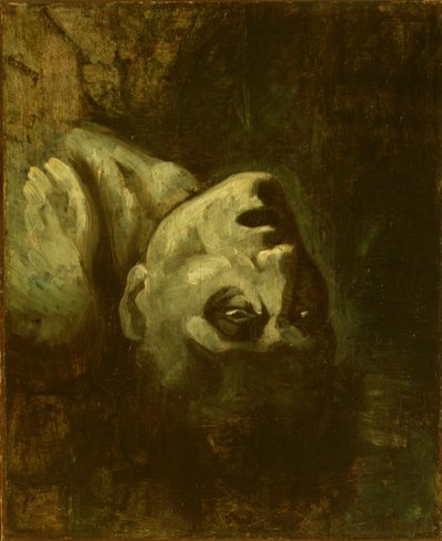 Hlava utonulého muže, asi 1819 (olej na papíře na plátně) od Theodore (circle of) Gericault