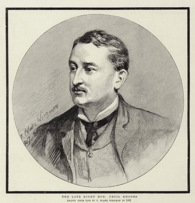 Pozdní pravice ctihodný Cecil Rhodes od Theodore Blake Wirgman