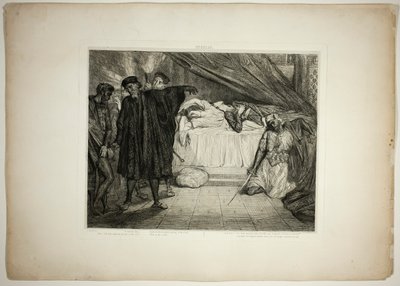 O sparťanský pes, talíř patnáct od Othella od Théodore Chassériau