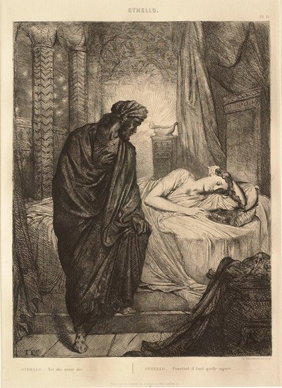 Suita Othello: č. 11 (5. dějství, 2. scéna: Othello u Desdemonina lůžka) od Théodore Chassériau