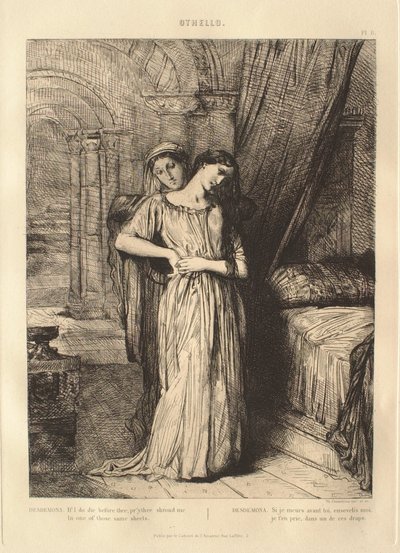 Suita Othello: č. 8 (4. dějství, 3. scéna: Desdemona a Emilia) od Théodore Chassériau