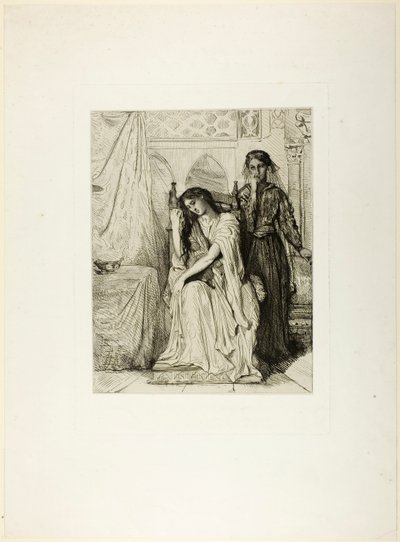 The Willow Song, deska devět od Othella od Théodore Chassériau