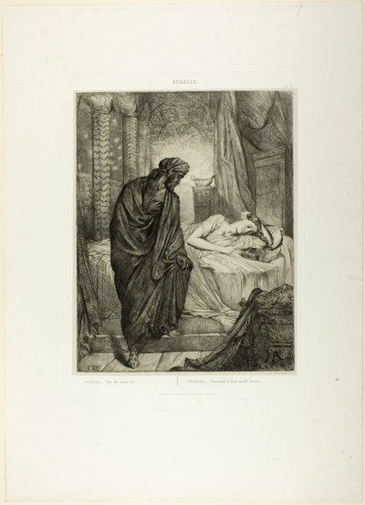 Přesto She Must Die, talíř jedenáct od Othella od Théodore Chassériau