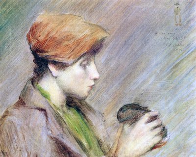 Suzanne Hoschedé s králíkem, 1891 od Theodore Earl Butler