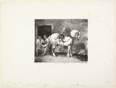 A  Horse being Shod (Kůň, kterému se kují podkovy) od Theodore Gericault