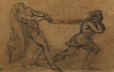 Mužský akt přitažený jiným mužem, od Theodore Gericault