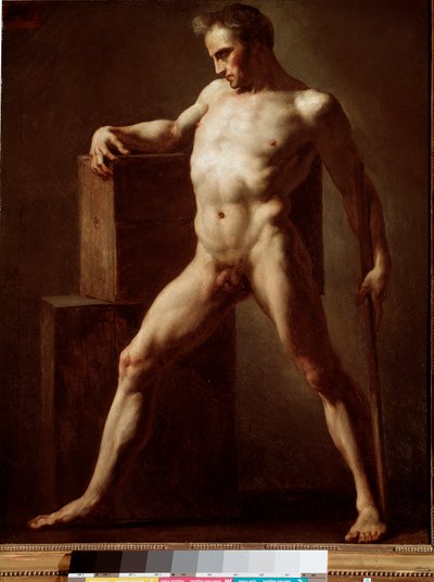 Academie Akademické studium nahého těla. Obraz Jean Louis Theodore Gericault (1791-1824) 1808-1812 Ne. 79x62 cm Rouen, musee des Beaux Arts od Theodore Gericault