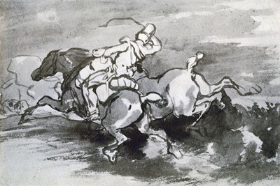 Dělostřelec vede své koně do pole, 1913. od Theodore Gericault
