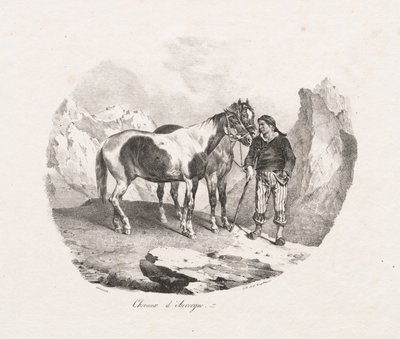 Koně z Auvergne od Theodore Gericault