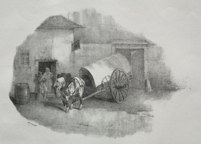 Vozík s koněm z podélníků od Theodore Gericault