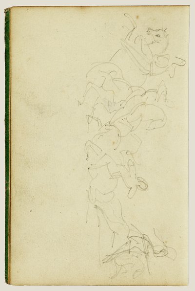 Jízdní potyčka se čtyřmi jezdci od Theodore Gericault