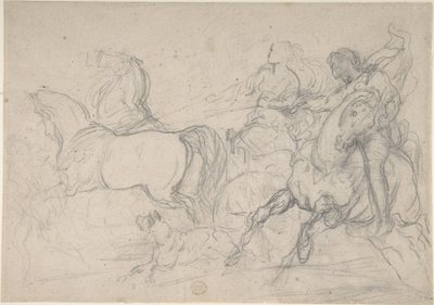 Vozataj a jezdec od Theodore Gericault