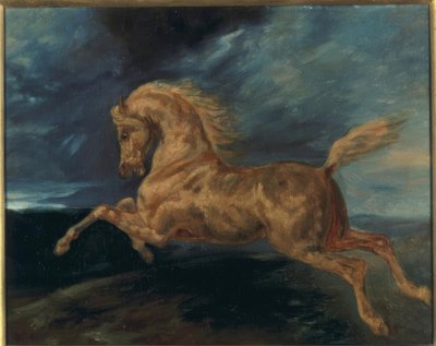 Kůň vystrašený bleskem od Theodore Gericault