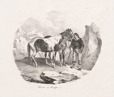 Auvergneští koně od Theodore Gericault