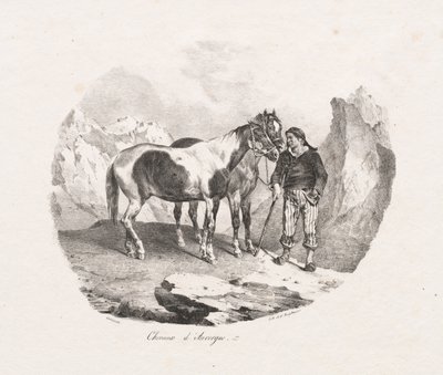 Koně z Auvergne, 1822. od Theodore Gericault