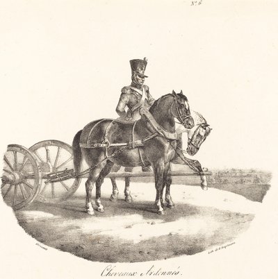 Ardenští koně od Theodore Gericault