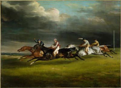 Dostihy (Derby z roku 1821 v Epsom od Theodore Gericault