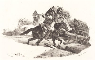 Nabíjení kyrysníků od Theodore Gericault