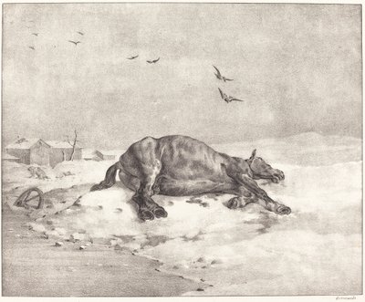 Mrtvý kůň od Theodore Gericault