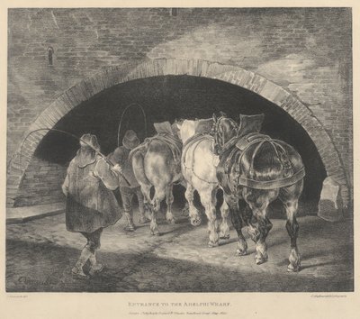 Vchod do přístaviště Adelphi od Theodore Gericault