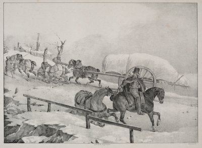 Čtyři různá témata: Vůz stoupá na kopec od Theodore Gericault