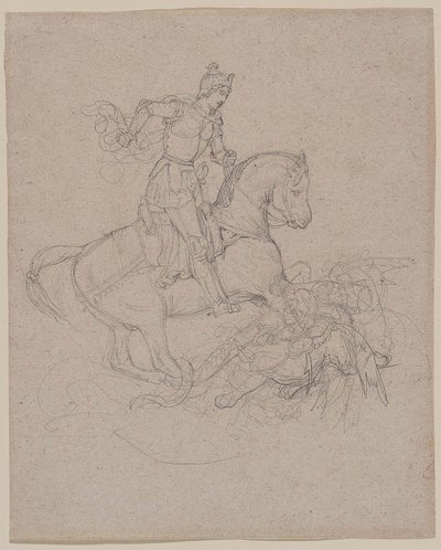 Géricault - Svatý Jiří a drak, 1816-17 od Theodore Gericault
