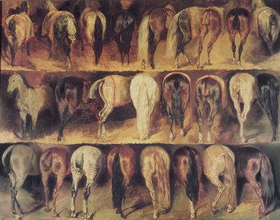 Zadní končetiny koní od Theodore Gericault