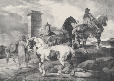 Koně jdou na pouť, 1821 od Theodore Gericault