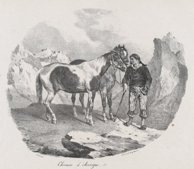 Koně z Auvergne, 1822. od Theodore Gericault
