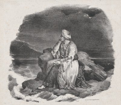 I Dream of Her in the Crashing Waves, 1818. od Theodore Gericault