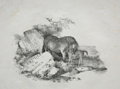 Klisna a její hříbě. od Theodore Gericault