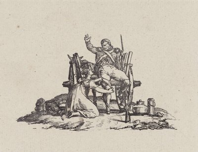 Mlékařka a veterán (The Milkmaid and the Veteran) od Theodore Gericault