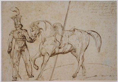 Kopí a kůň od Theodore Gericault