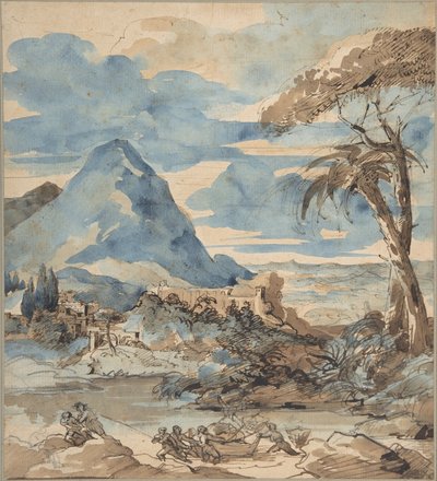 Krajina s rybáři od Theodore Gericault