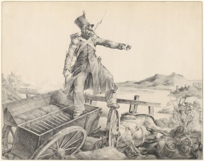 Dělostřelecký vůz (Artillery Caisson) od Theodore Gericault