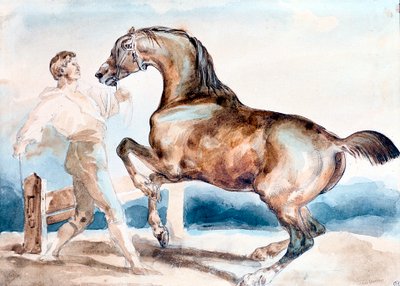 Le Dressage, počátek 19. století. od Theodore Gericault