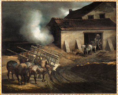 Le four a platre. Sádrová pec ... od Theodore Gericault