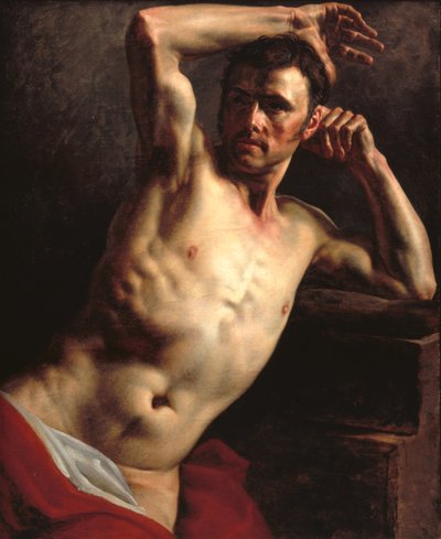 Mužský akt v poloviční délce od Theodore Gericault