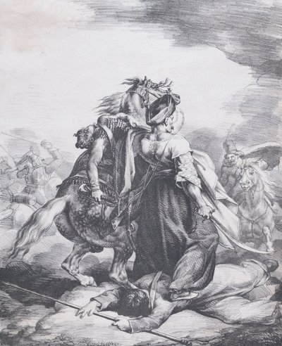 Mameluck bránící zraněného trumpetistu, 1818. od Theodore Gericault