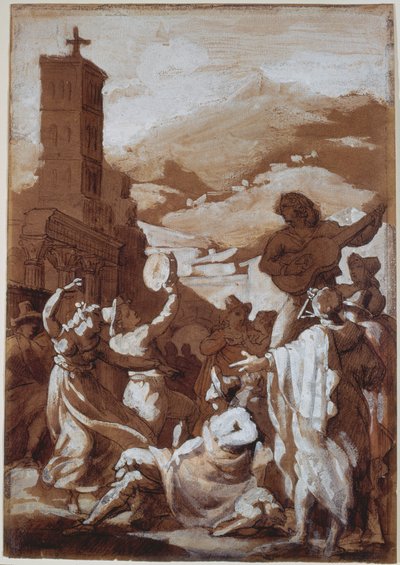 Neapolský tanec: Tarantella od Theodore Gericault