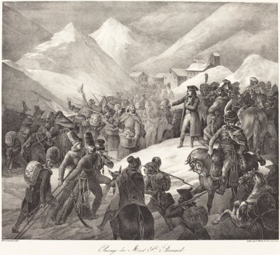 Passage du Mont St. Bernard (Napoleonova armáda překračující průsmyk St. Bernard) od Theodore Gericault