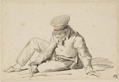 Chlapec, který kreslí na ulici od Theodore Gericault