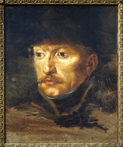 Portrét poručíka Dieudonna. obraz Theodora Gericaulta (1794-1824), olej na plátně, cca 1812. Francouzské umění od Theodore Gericault