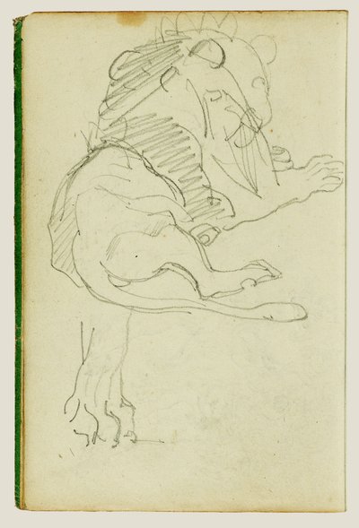 Sedící lev od Theodore Gericault