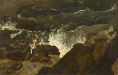 Ztroskotání na pláži, asi 1822-3 (olej na papíře na plátně) od Theodore Gericault
