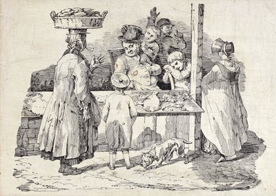 Prodavač spících ryb, od Theodore Gericault