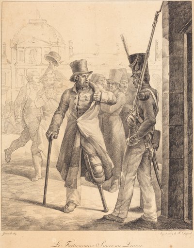 Švýcarská hlídka v Louvru od Theodore Gericault